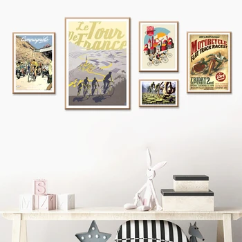 

Cycling Process Bicycle Exercise Sport Classic Retro Vintage Kraft Poster Decorative DIY Wall Canvas Sticker Home Bar Poster Dec