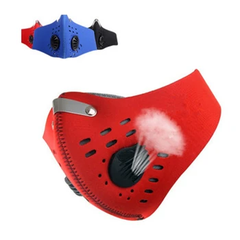 

Cycling Face Mask with Filter Anti Dust Activated Carbon PM2.5 Anti-Pollution Sport MTB Bike Masks Mascarilla Masque Men Women