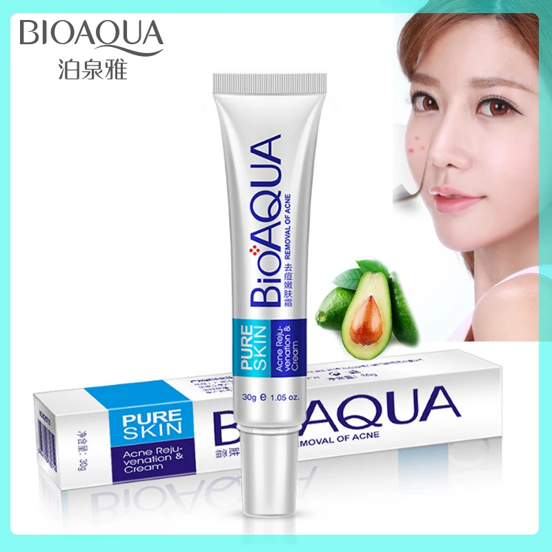 

Bioaqua 30g Acne Treatment Blackhead Remova Anti Acne Cream Oil Control Shrink Pores Acne Scar Remove Face Care Whitening