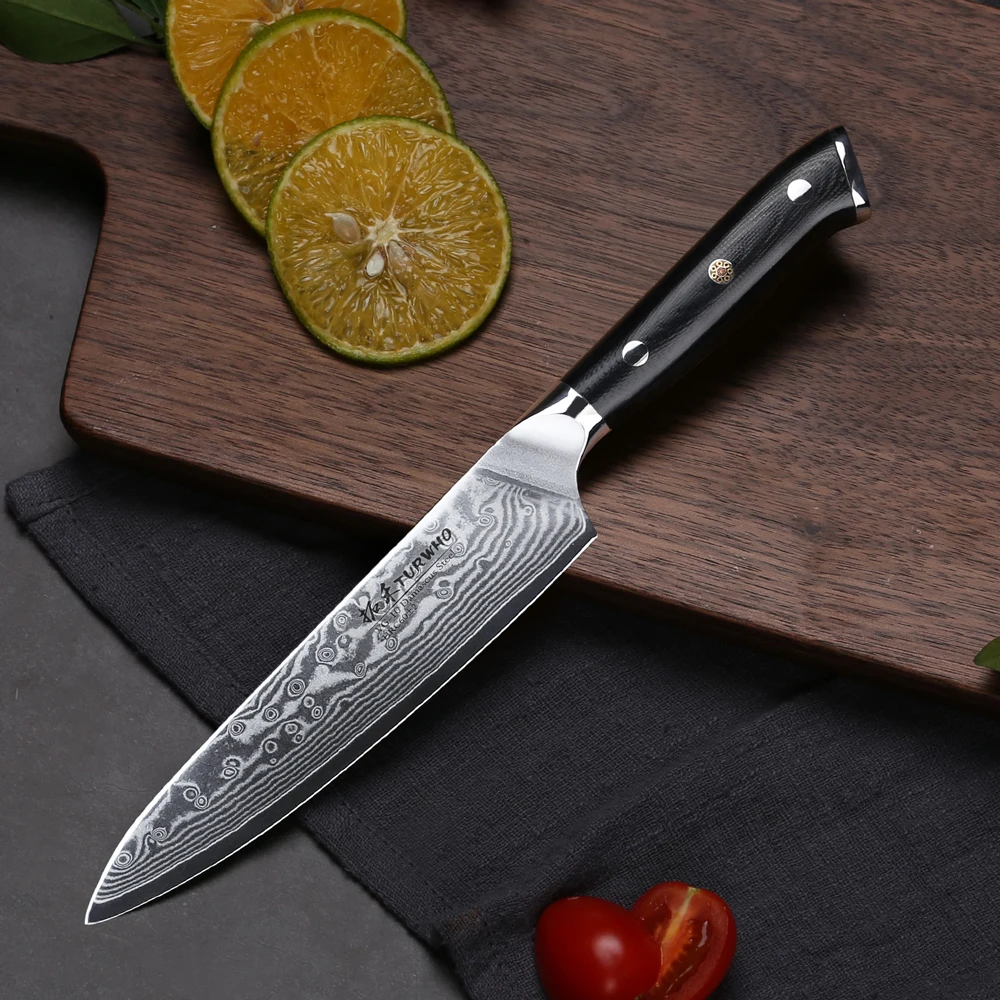 Turwho 7 Pcs Best Kitchen Knives Sets With Excellent Acacia Wood/knife Set  Block Super Sharp Japanese Damascus Steel Knives Set - Knife Sets -  AliExpress