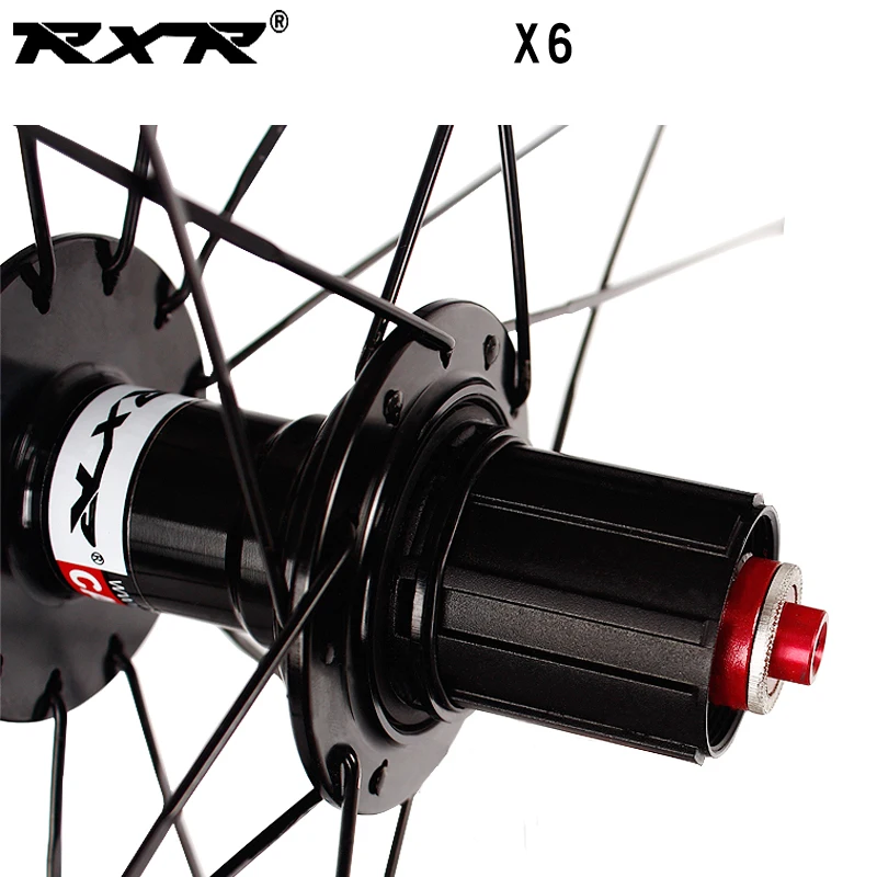 RXR Road Bike Wheelset X6 700C Bearing Wheels 7-11 Speed V Brake Clincher Front Rear Aluminum alloy Wheelsets