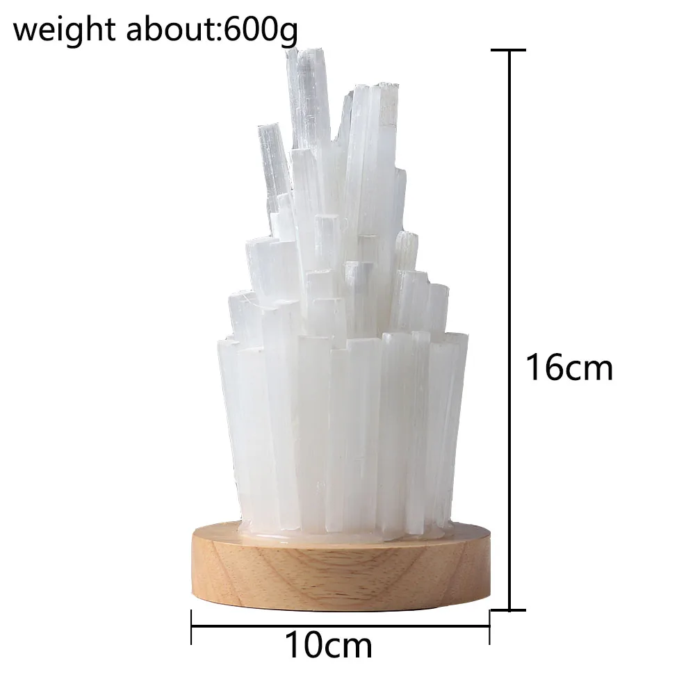 Natural Crystal Selenite Stone Healing Gemstones  Energy Jewelry  White Plaster Stone Mineral Home Bedroom Decorate 2