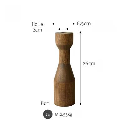 26cm Tobs подсвечник из дерева держатели для дома декоративные стойки держатель кофе/коричневый цвет Свадебная вечеринка украшения поставщик - Цвет: 26cm