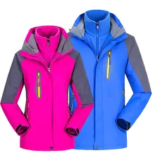 Сноуборд лыжные куртки для мужчин и женщин зимние теплые с капюшоном уличные водонепроницаемые дышащие зимние куртки 2 в 1 для походов кемпинг, катание на лыжах