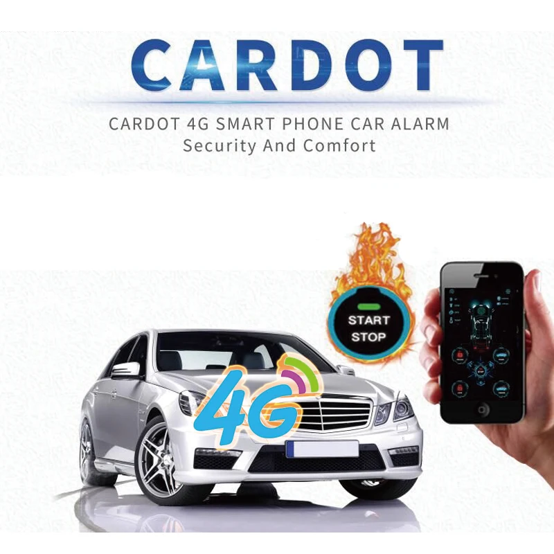 Cardot 4g gps gsm Pke бесключевая Система дистанционного стартера умная Автомобильная