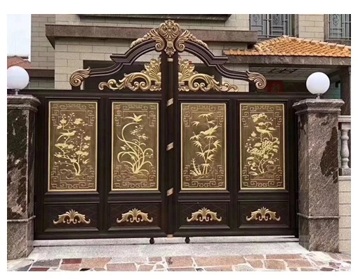 fantezi surgulu ev metal kanal celik kapi susleri arch tasarim uzaktan kumanda ile kapi acacagi doors aliexpress