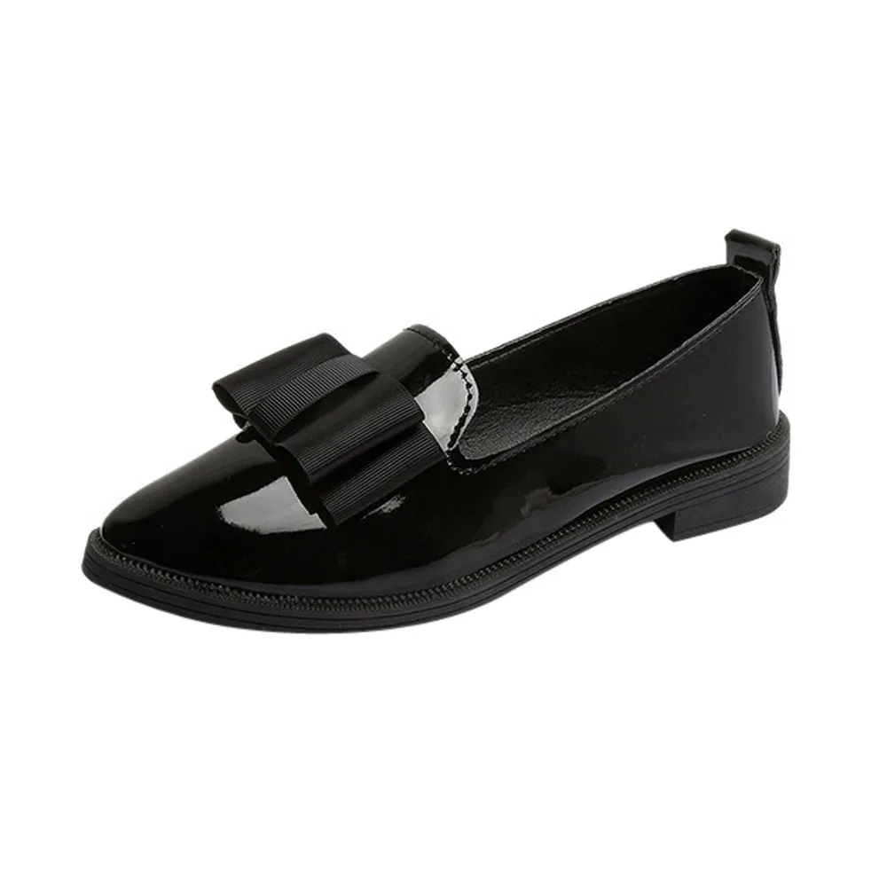 Женские кожаные туфли на плоской подошве; весенние женские оксфорды с острым носком; лоферы на низком каблуке; Повседневная обувь; женская обувь на плоской подошве;# D1 - Цвет: Black