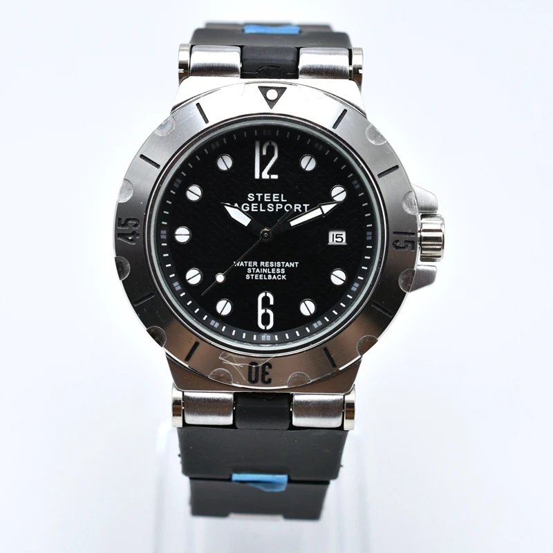 

STEELBAGELSPORT brand sport silicone band mechanical men watch day date men automatic watch dropshipping men wristwatch gifts