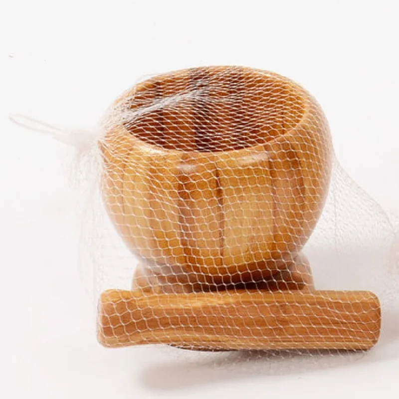 Garlic Grinder Natural Solid Wood Bowl Environmental Kitchen Utensil