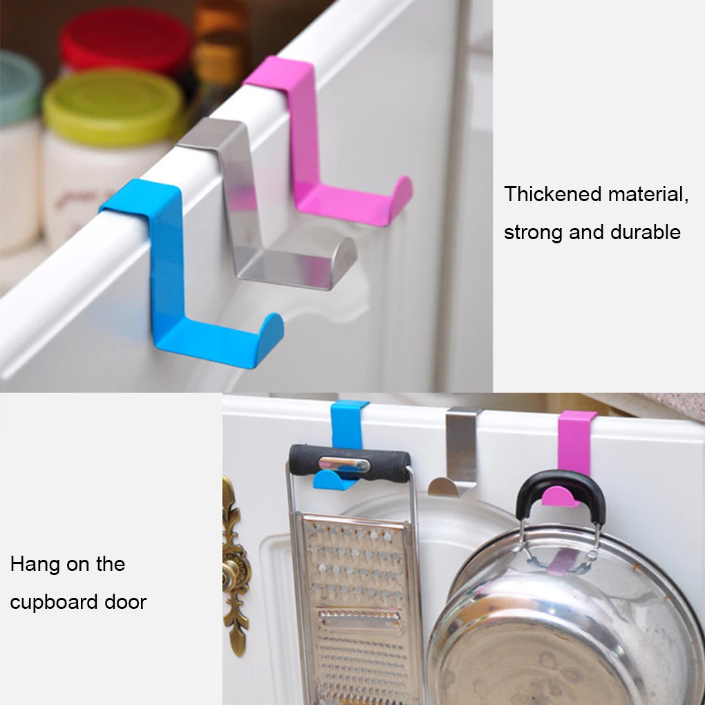 2 шт над дверью Крючки из нержавеющей стальной шкаф с ящиками Висячие для офиса