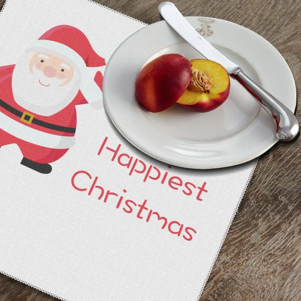Столовые приборы для обеденного стола CoastersHap Hap Happiest рождественские пластиковые чашки кофе настольные коврики для кухни 6 шт. домашний декор