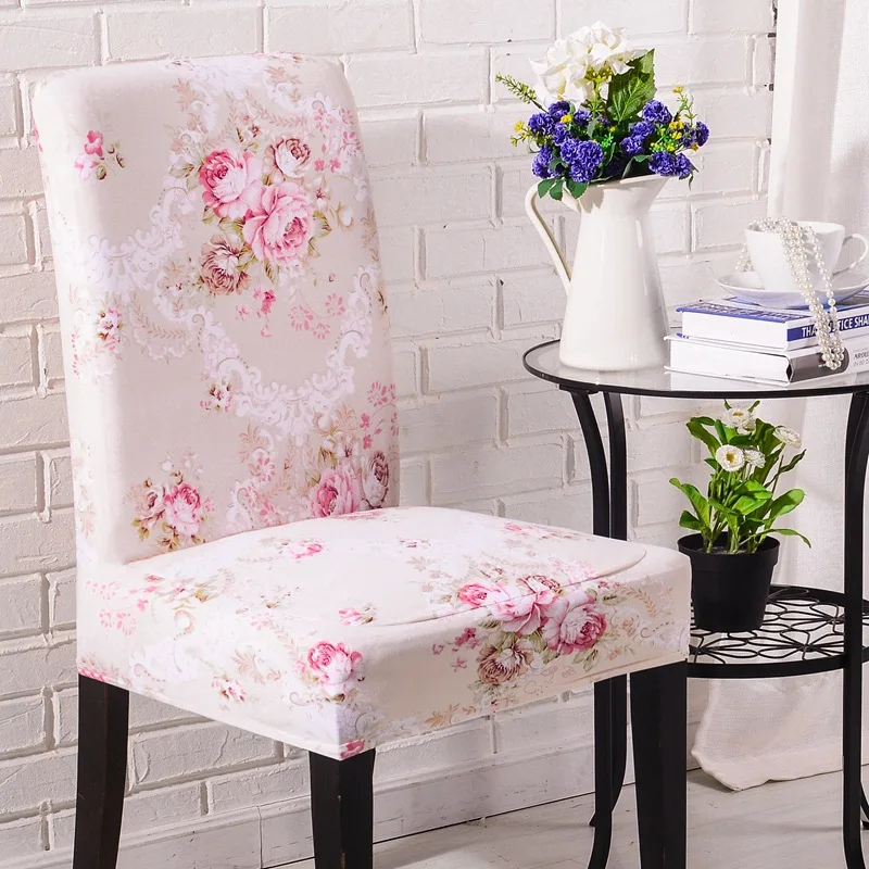 Floral Printing Elastic Stretch Chair Cover Home Decor Dining Chair Cover Spandex For Dining