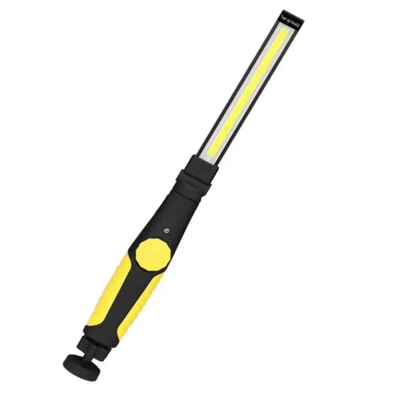 COB полосы рабочий светильник 360 градусов многофункциональный USB Перезаряжаемые вспышка светильник Кемпинг рабочий светильник Магнитный фонарь COB - Цвет: Цвет: желтый