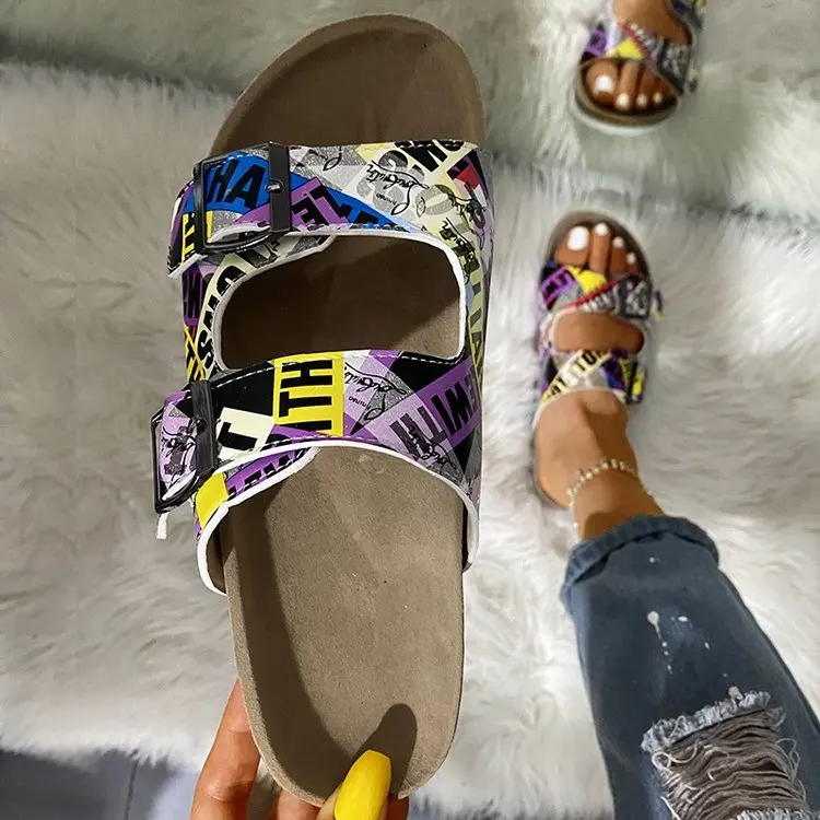 

Sexy Graffiti Summer Sandal Women Slippers Peep Toe Platform Casual Shoes men Beach Flip Flops Female Slides Sandalia Feminina