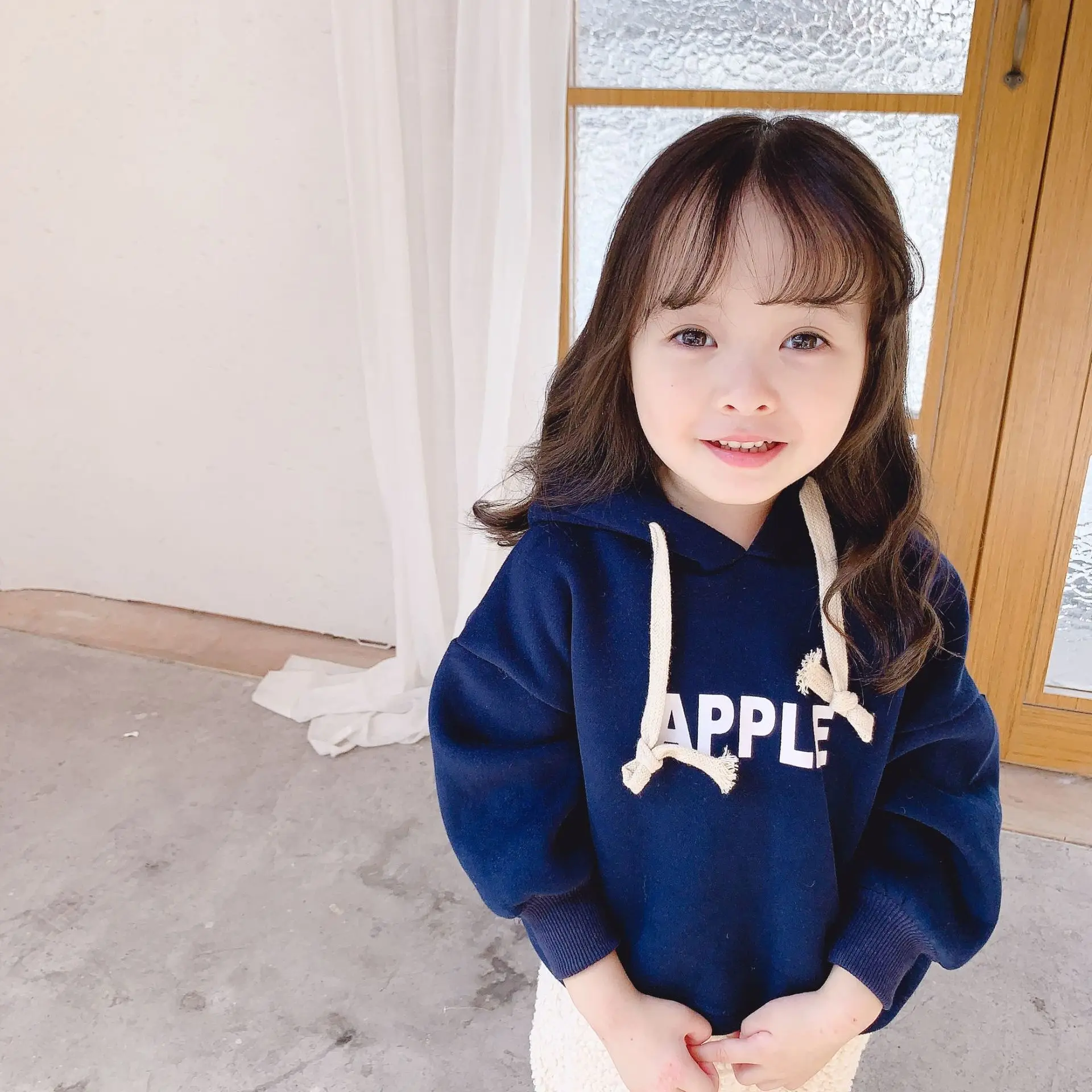 

Fall and Winter 2019 Children Clothes New Kids Long Sleeve Cotton Causal with Fleece Letter Print Hooded Boys and Girls Hoodies