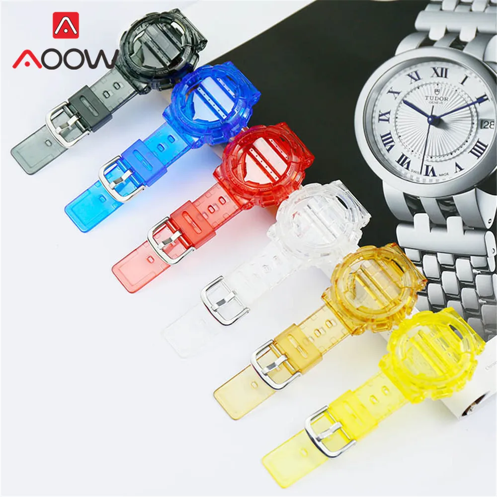 

Colorful Transparent Resin Band Case for Casio BABY-G BA-111 110 112 120 Women Replacement Bracelet Strap Watchband Accessories