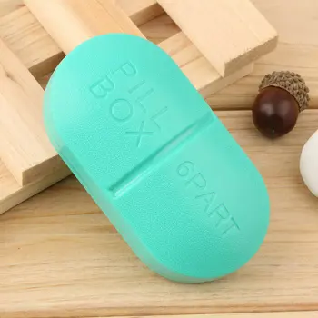 

Portable Travel 6-Slot Medical Pill Box Holder Medicine Case Drug Storage