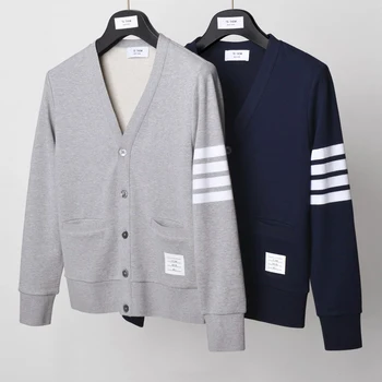 

Fashion 2020 TB THOM Brand Spring hooded Sweatershirts Cotton Jacket Men Women Couple Clothin Pocket Casual Sportswear Coat