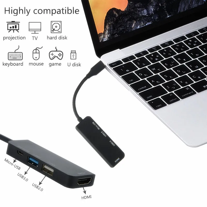 USB C HUB Type to Multi 3 0 HDMI адаптер док станция для смартфона Macbook Pro Аксессуары ноутбуков 1