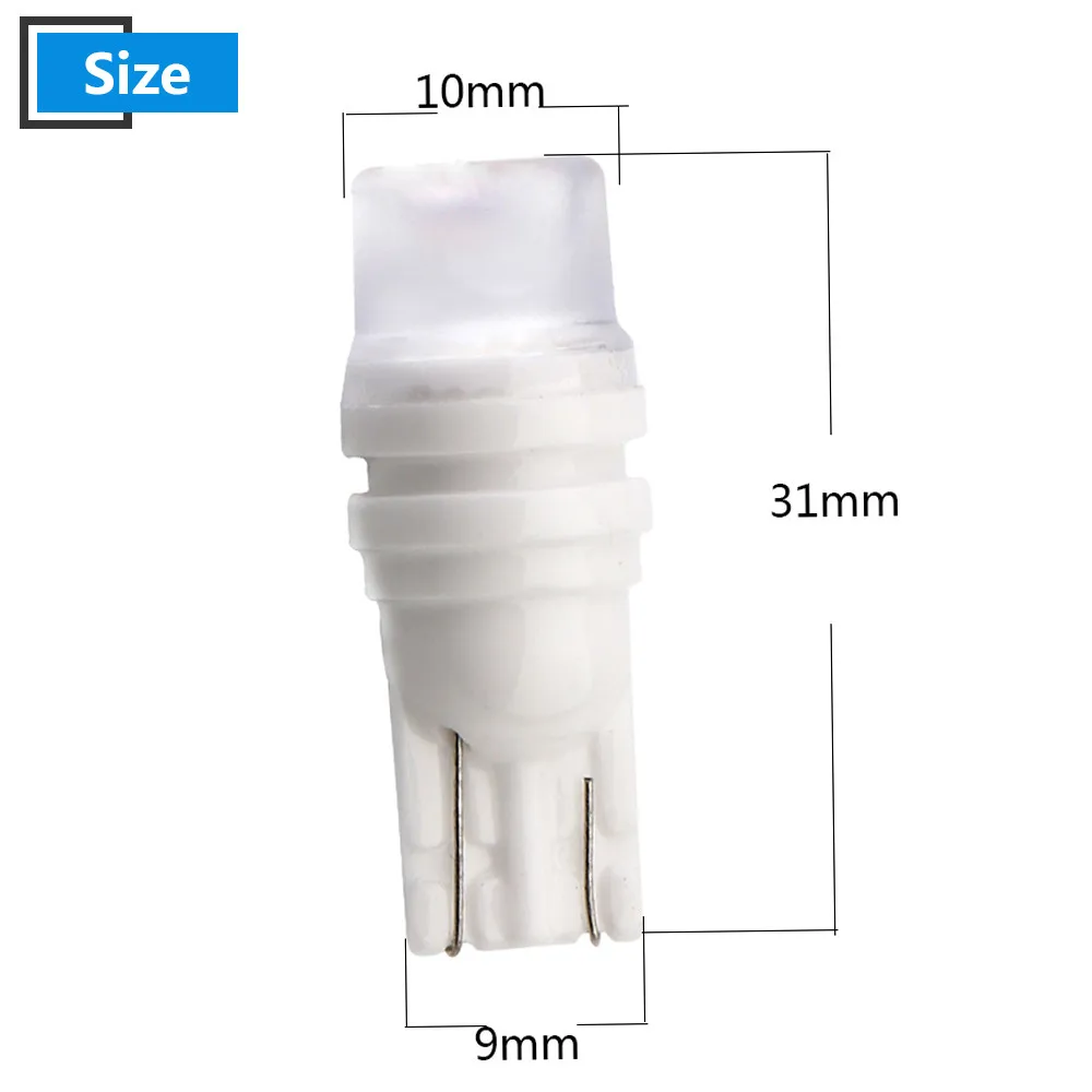 100X W5W теплопрочный T10 3 SMD 2835 194 светодиодный Керамический автомобильный клинообразный боковой светильник для номерного знака, белый, синий, красный, янтарный