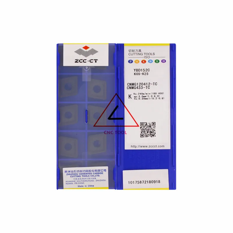 CNMG120412-TC YBD152C 10 шт. оригинальные китайские поворотные вставки ZCCCT |