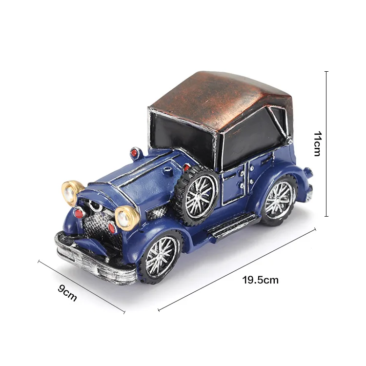 Resin Crafts Vintage Car Creative Simple Decoration Living Room Home Decoration Retro Model Savings Bank on Behalf