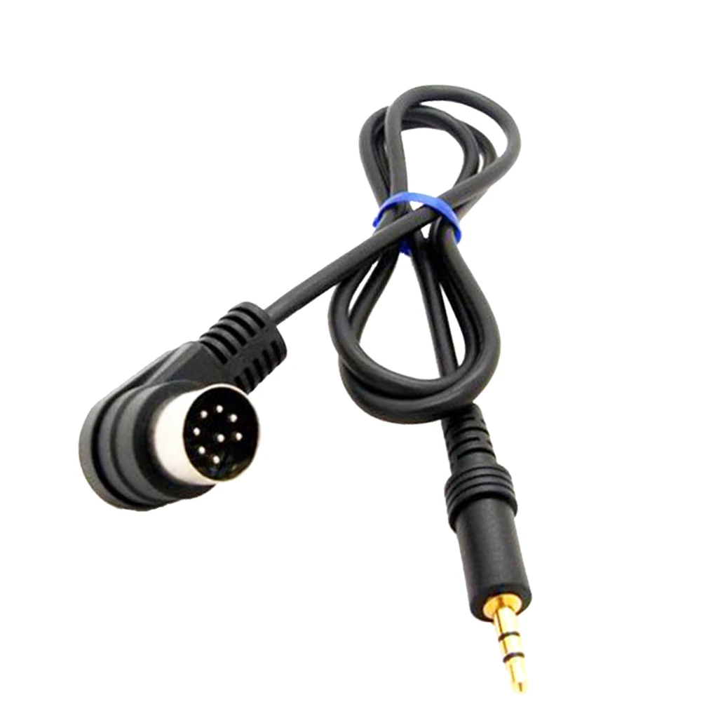 Easily Installed 3.5mm Mini Jack AUX 8Pin M BUS Audio Input Adapter Cable For Alpine