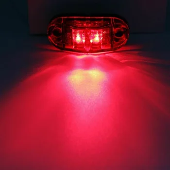 

2 Diode Oval Side Marker Light Trailer Truck 10pcs Red LED Lamp Duable Newest