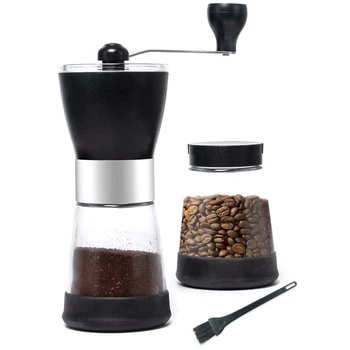 

Manual Coffee Grinder with 2 Coffee Containers 5.5 Oz for Ground Coffee Bean Grinder Machine Spice Grinder Mill