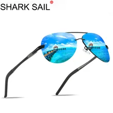 Акула парус, мужские винтажные алюминиевые поляризованные солнцезащитные очки, Классические брендовые солнцезащитные очки, покрытие линз, очки для вождения, для мужчин/женщин, Gafas