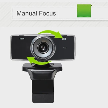 

360 Degree Webcam HD Web Camera with Built-in HD Microphone USB 2.0 Plug CMOS Web Cam MIC Clip-on For Skype Computer Desktop