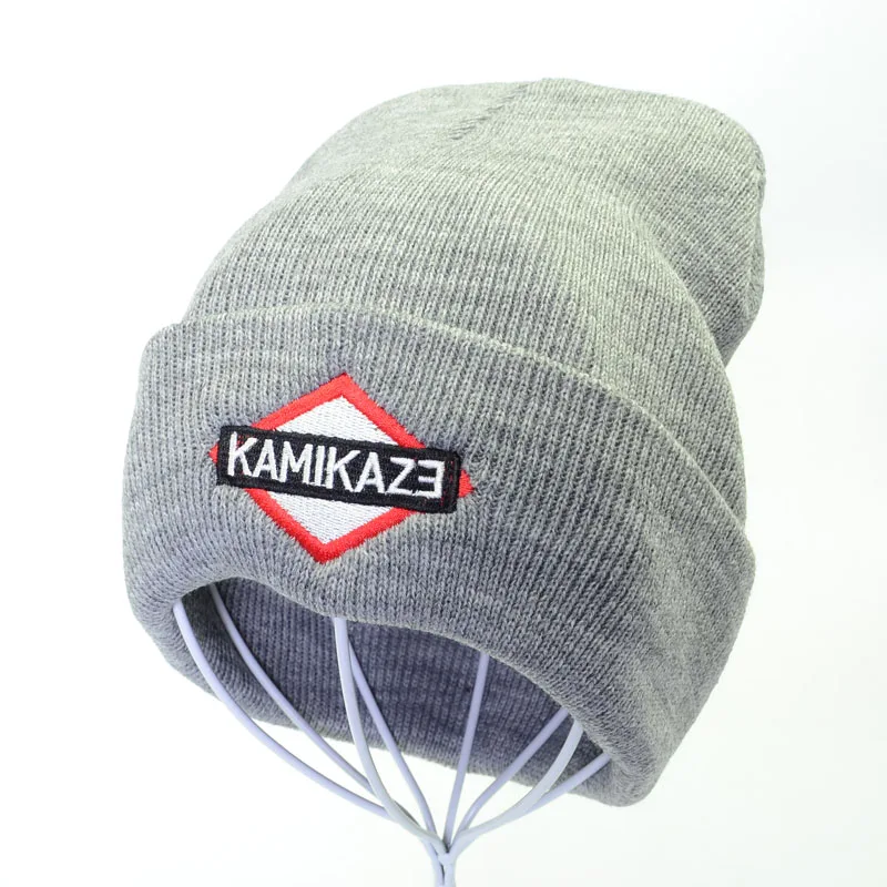 Kamikaze вязаная шапка Eminem последний альбом шапки KAMIKAZE вышивка бини зимняя теплая Skullies& лыжные шапочки эластичная вязаная шапка