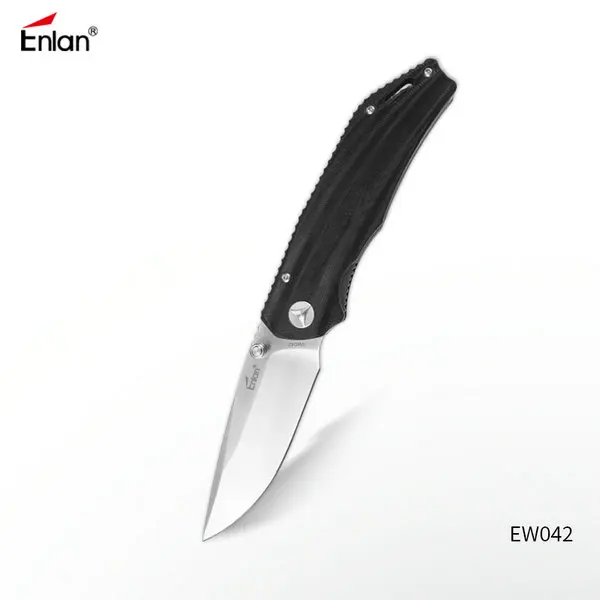 Enlan EW042 складной нож Карманный походные ножи для выживания 8cr13mov, G10/алюминиевая ручка тактический охотничий EDC переносные ножи - Цвет: Черный