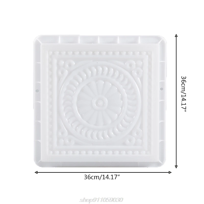 Vintage Floral Square DIY Paving Mold Garden Concrete Mould Stepping Pedal Stone Paver Cement Brick Landscape J21 21