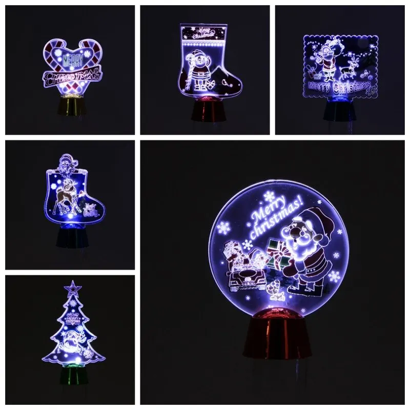 New Christmas Decorations Led Table 3D Night Light Lamp Colorful Gift For Baby Room