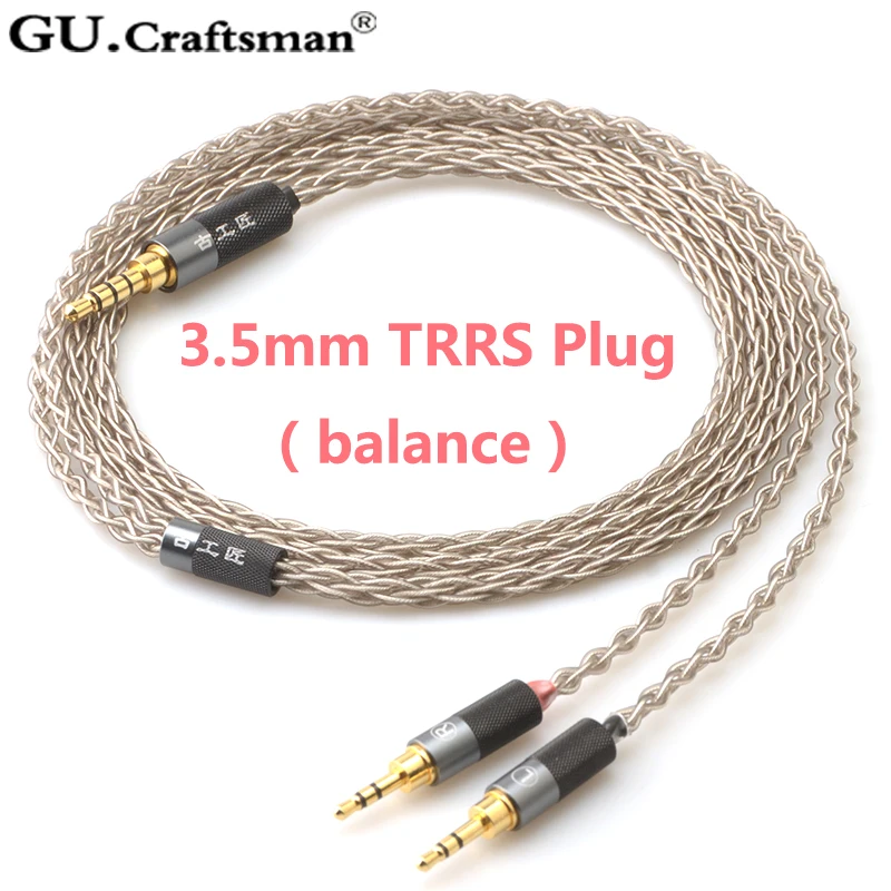 Серебряный кабель для наушников GUcraftsman 6n HIFIman HE400s HE1000 v2 Edition X V2 EDX 3 5 мм/2 мм/4 4
