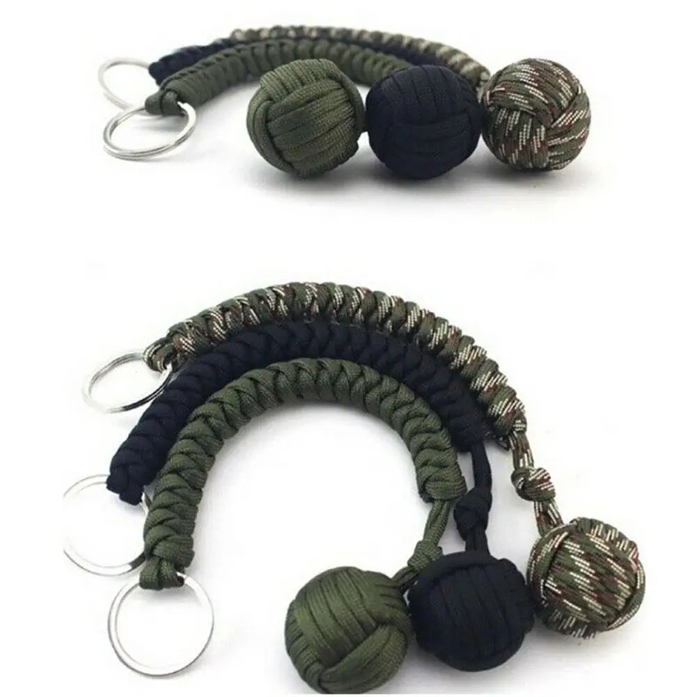 Keychain Accessories Circular Umbrella Rope Key Sports Equipment Monkey Fist Pendant Self-defense Ball Key Accessories Crafts KeyChain Outdoor