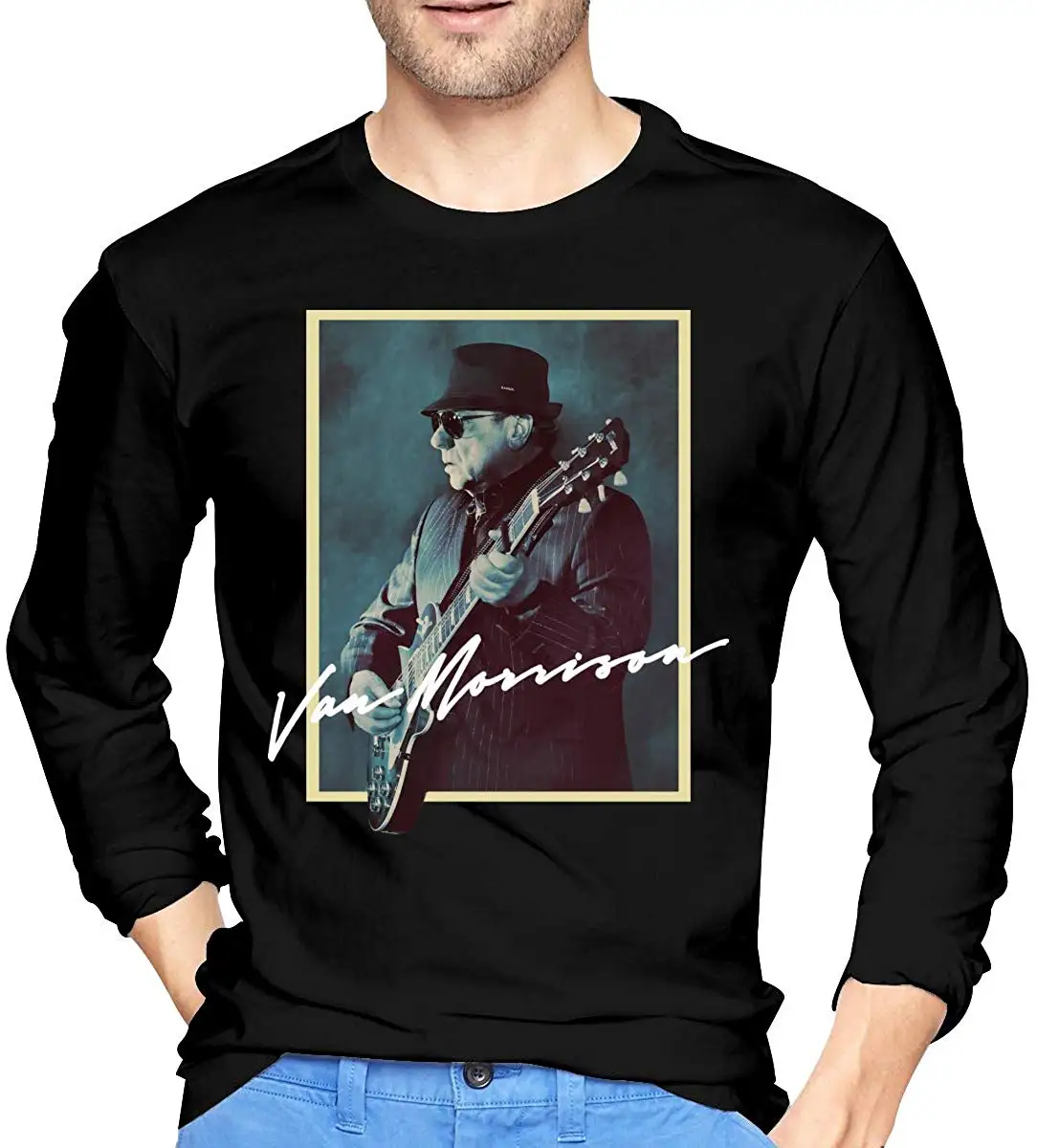 Camiseta de manga larga con cuello redondo para hombre de Van Morrison,  Camiseta de algodón ajustada, camiseta unisex para hombre y mujer -  AliExpress