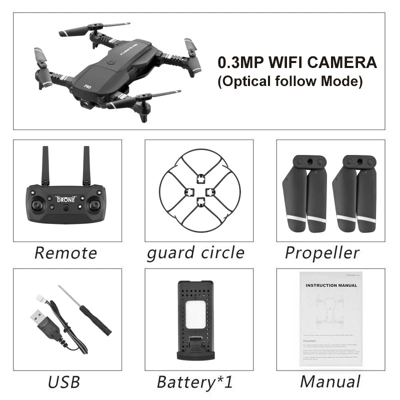0.3mp black F62 приложение HD камера Drone4K с камерой HD Оптическое позиционирование потока Квадрокоптер удержание высоты FPV путешествия фотография MIdrone - Цвет: 0.3mp black