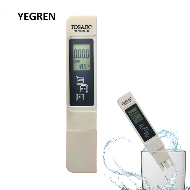 Портативный Измеритель качества воды TDS Pen EC Тестер проводимости монитор для