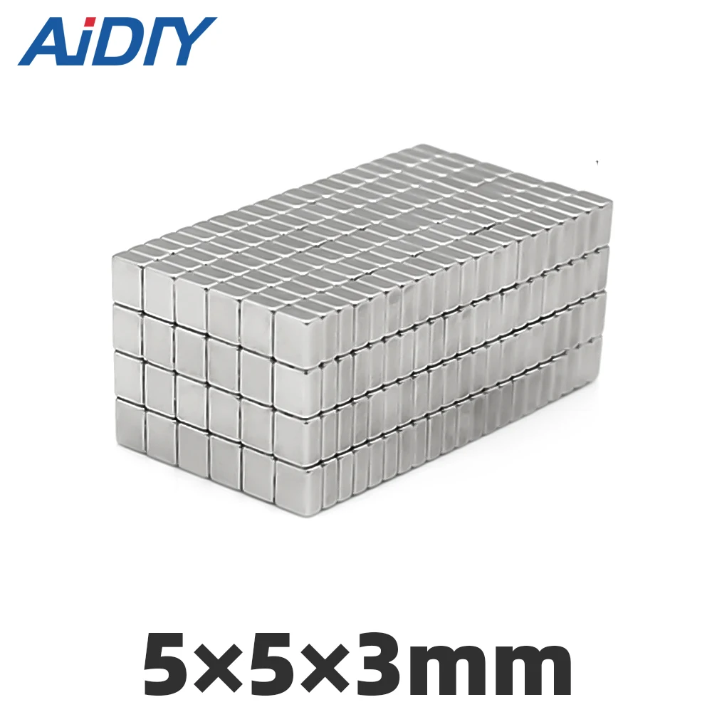 10 шт. Блок Магнит 5x5 × 5/2/3 10 × 3/4/5/10 × 2 мм квадратный блок сильные магнитные неодимовые магниты Редкоземельные постоянные
