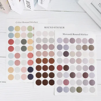 

Irregular Circle Dot DIY Writeable Stickers Morandi Color Scrapbook Album Photo Wall Decoration Stickers School Office Supplies