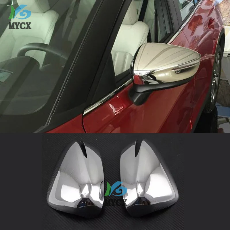 

2PCS ABS Car Rear-view Mirror Covers Shell Rearview Mirror Edge Guards Case For Mazda CX-4 CX4 CX 4 2016 2017 2018 Accessories