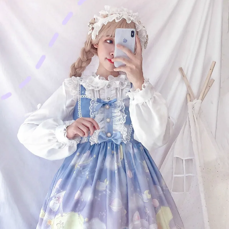Cosplay&ware Lolita Dress Sweet Cute Japanese Kawaii Girls Princess Maid Vintage Gothic Printed Patterns Lace Pink Summer Skirt -Zentai shop online H59eeb9cae72d4b39b2cfbe3fc5ec9caaw.jpg