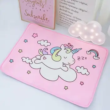 

Cartoon Unicorn Plush Carpet Foot Pad Door Mat Carpet Plush Toy 2503