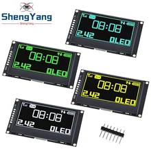 ShengYang-pantalla LCD de 2,42 pulgadas, módulo de pantalla OLED IIC I2C SPI Serial para C51 STM32 SPD0301, 2,42x64, blanco y amarillo