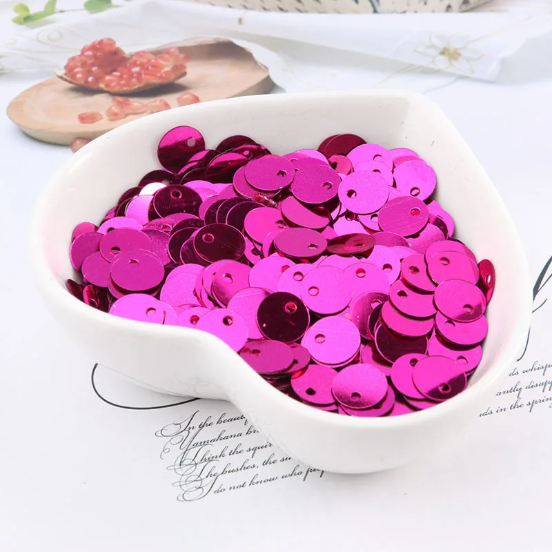 Savica 20g/lot 6mm PVC Loose Round Glitter Sequins Beads For Crafts Paillette Sewing Decoration DIY Clothes Accessories LX054
