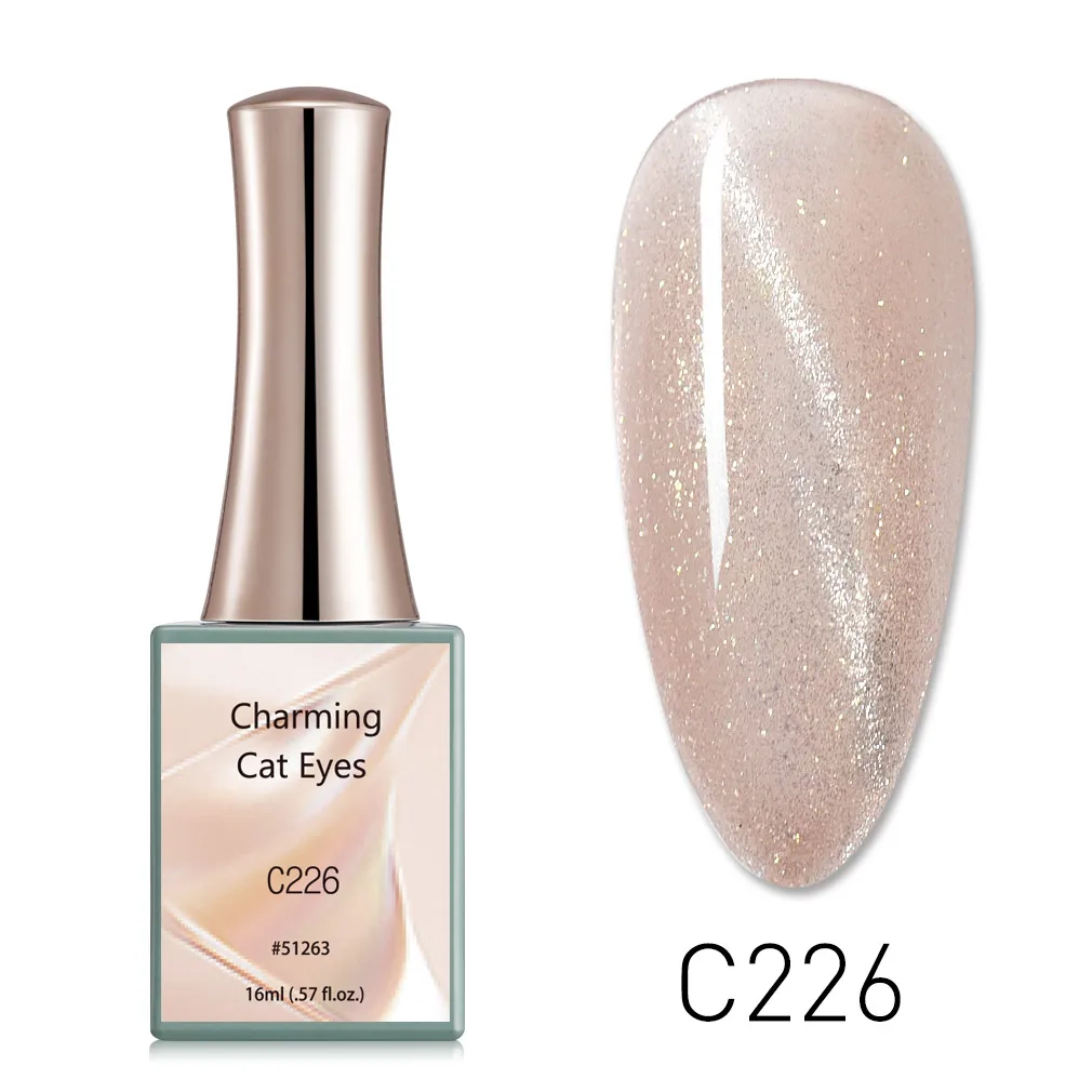 Canni New 16ml UV/LED Nail Gel Polish Charming Cat Eyes C223-C228 Series Manicure Soak Off Varnish Enamel Glitter Lacquer 4