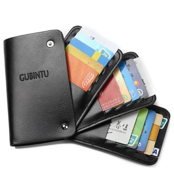 

Men Genuine Leather Card Bag Spin Holder Business Fashion Wallet For Credit Bank Card Purse Organizer Bag Women Card Holders