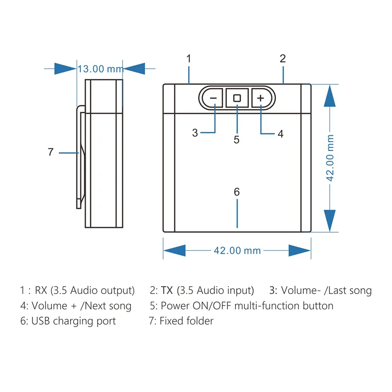 TX8 RX TX 2 в 1 Bluetooth 5,0 беспроводной передатчик приемник адаптер стерео Бас автомобильный комплект музыка для наушников динамик аудио